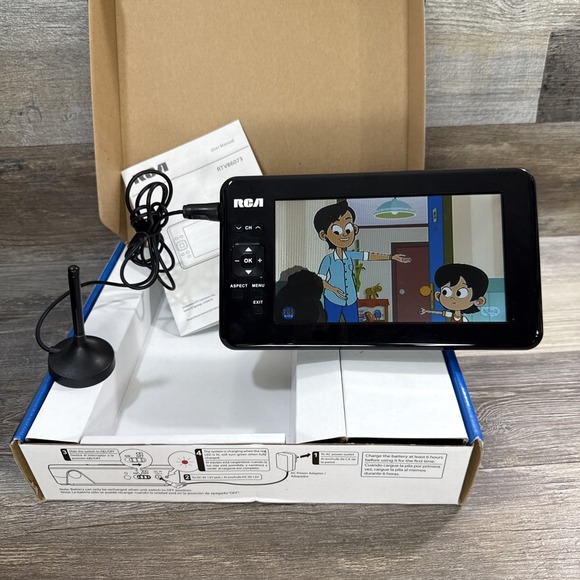 RCA 7" Widescreen LCD Portable Digital TV RTV86073 Built-in Rechargeable Battery - Picture 5 of 5